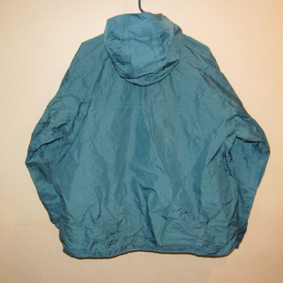 Vintage 90s PATAGONIA 86161 Seam Sealed Teal Green Hooded Rain Jacket sz XL/XXL - Picture 3 of 8